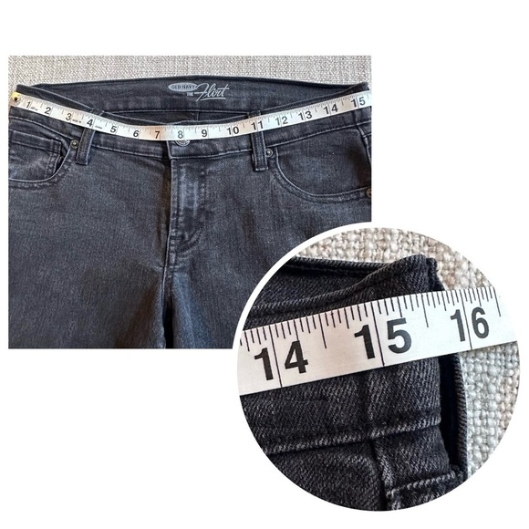 OLD NAVY The Flirt Skinny Jeans Black Denim Stretch 5-pocket Junior Women's 2 - Picture 11 of 15